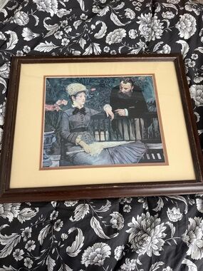 Vintage Antique Framed Paint Print